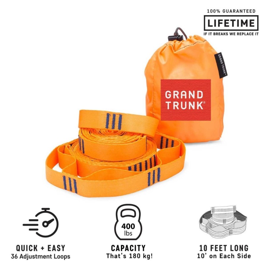 Camping Grand Trunk Hammocks | Grand Trunk Trunk Hammock Straps - Orange