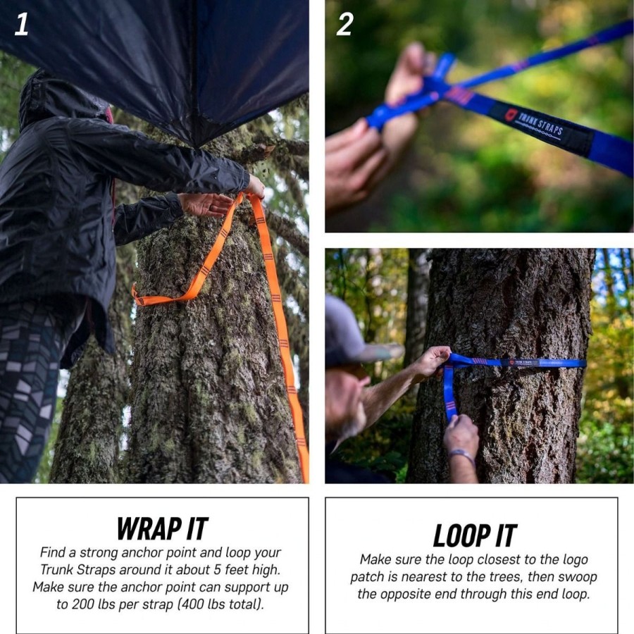 Camping Grand Trunk Hammocks | Grand Trunk Trunk Hammock Straps - Orange