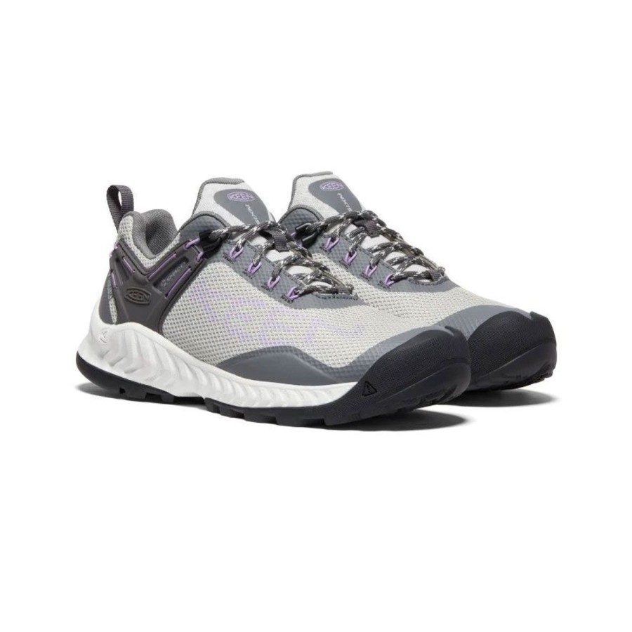 Footwear Keen Women'S Athletic Shoes | Keen Women'S Nxis Evo Low Waterproof Shoes - Steel Grey/Lavender