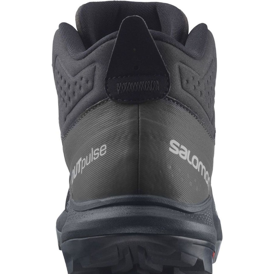 Footwear Salomon Men'S Hiking Shoes | Salomon Outpulse Mid Gtx Hiking Shoes - Black/Ebony/Vanilla Ice