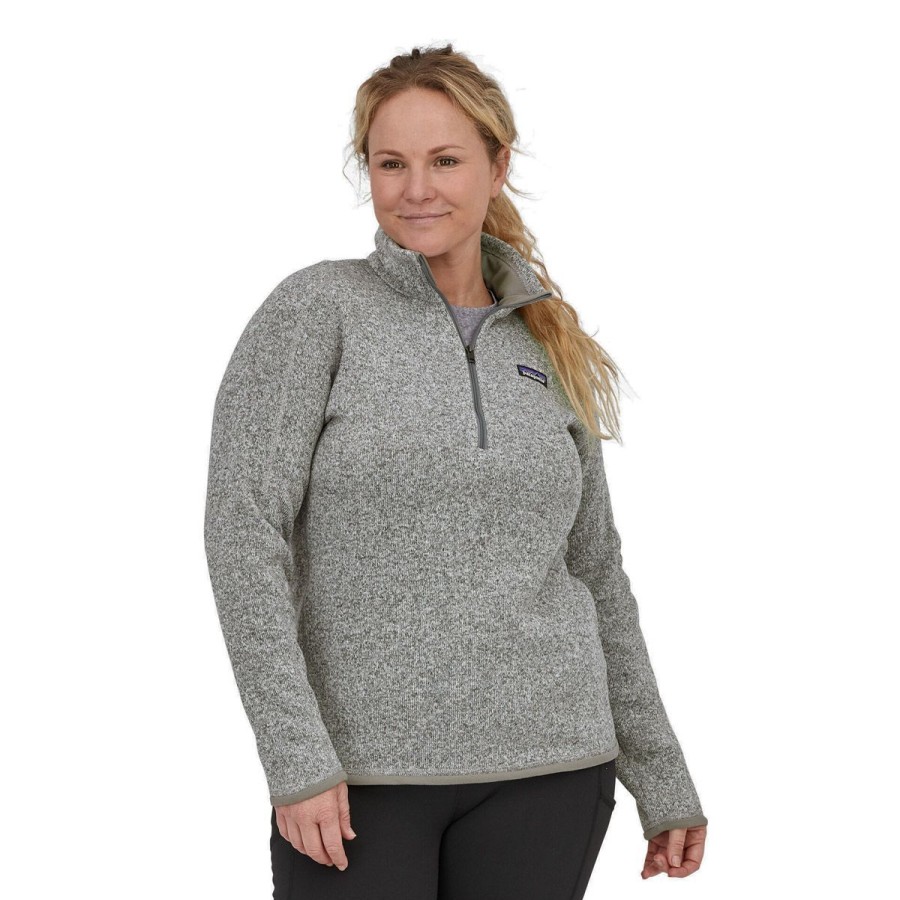 Clothing Patagonia Sweaters | Patagonia Women'S Better Sweater 1/4 Zip Fleece - Birch White