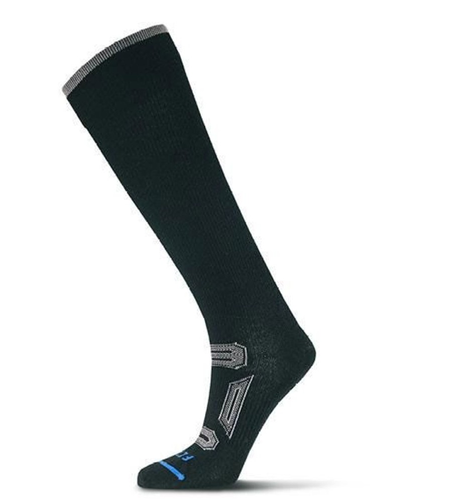 Footwear Fits Socks Men'S Socks | Fits Socks Ultra Light Ski Sock Over-The-Calf - Black