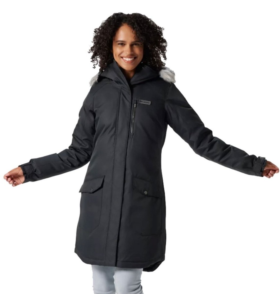 Clothing Columbia Jackets | Columbia Women'S Suttle Mountain Long Insulated Jacket - Black