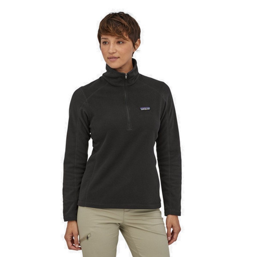 Clothing Patagonia Sweaters | Patagonia Women'S Micro D 1/4 Zip - Black