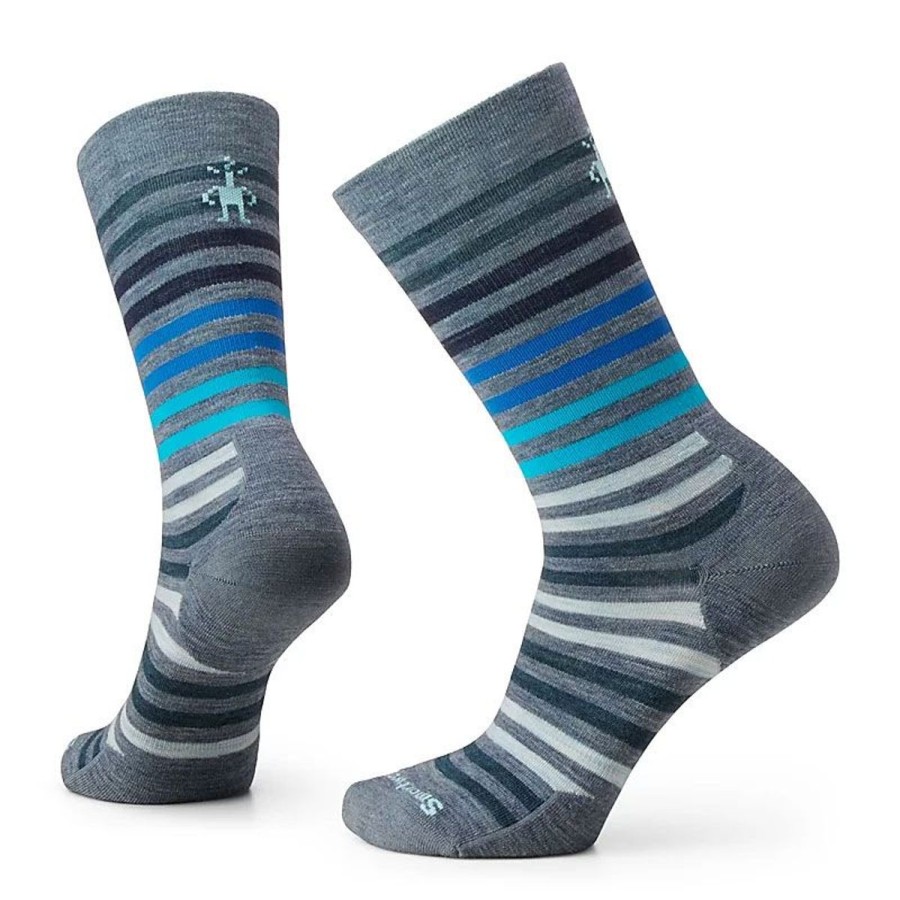 Footwear Smartwool Men'S Socks | Smartwool Everyday Spruce Street Crew Sock Pewter Blue