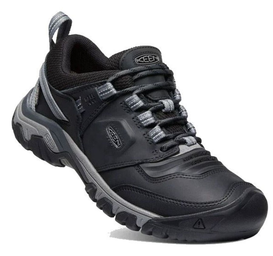 Footwear Keen Men'S Hiking Boots | Keen Men'S Keen Ridge Flex Low Waterproof - Black/Magnet