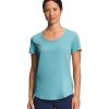 Clothing The North Face Shirts | The North Face Women'S Elevation Life Shortsleeve Shirt - Reef Waters