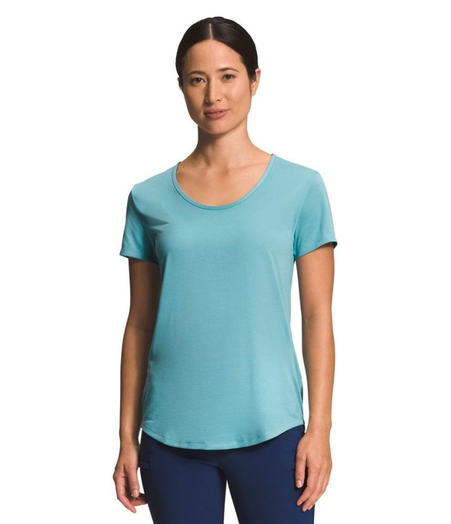 Clothing The North Face Shirts | The North Face Women'S Elevation Life Shortsleeve Shirt - Reef Waters