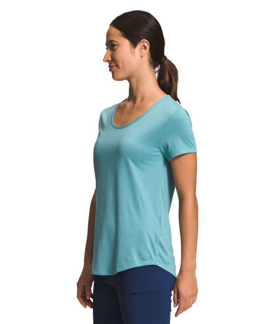 Clothing The North Face Shirts | The North Face Women'S Elevation Life Shortsleeve Shirt - Reef Waters