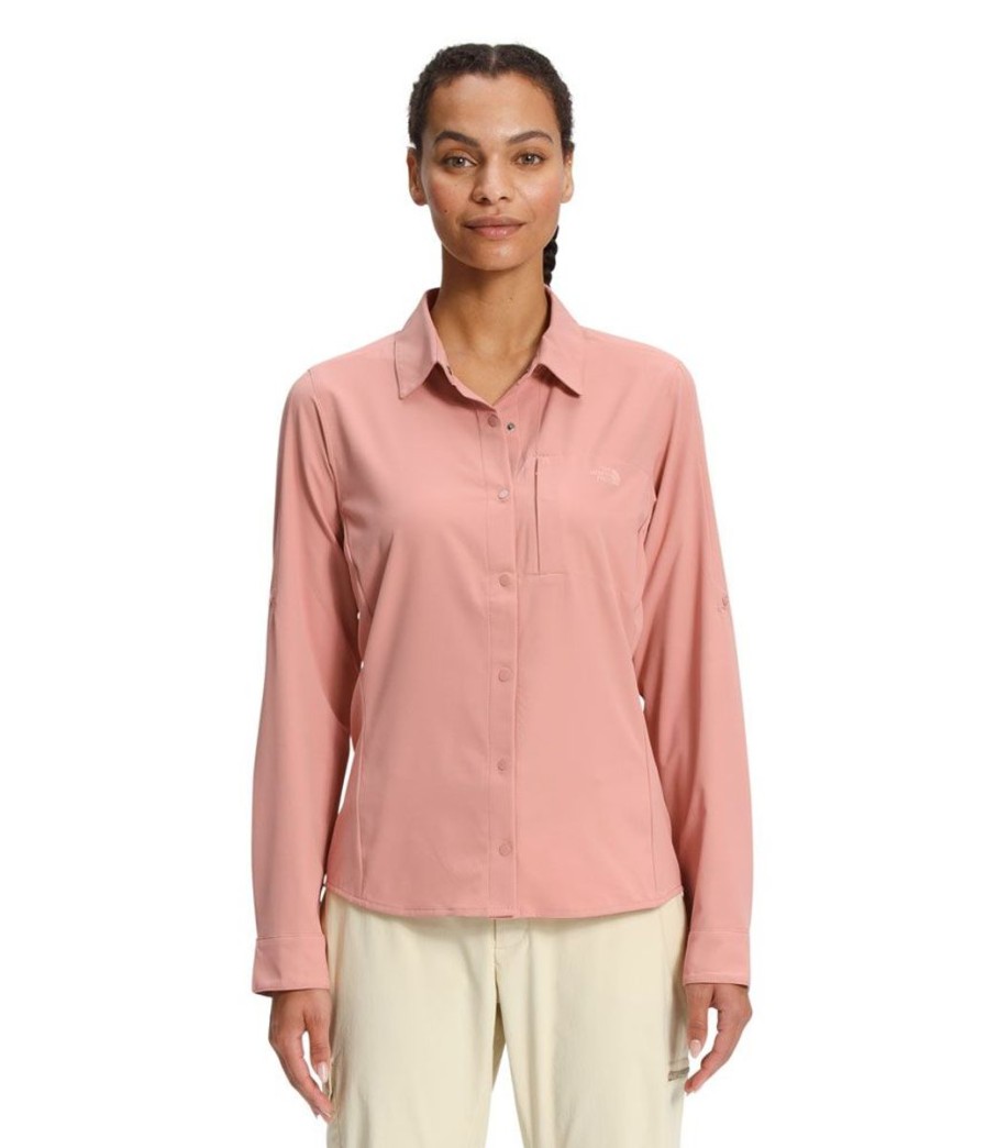 Clothing The North Face Shirts | The North Face Women'S First Trail Upf +50 Longsleeve Shirt - Rose Dawn