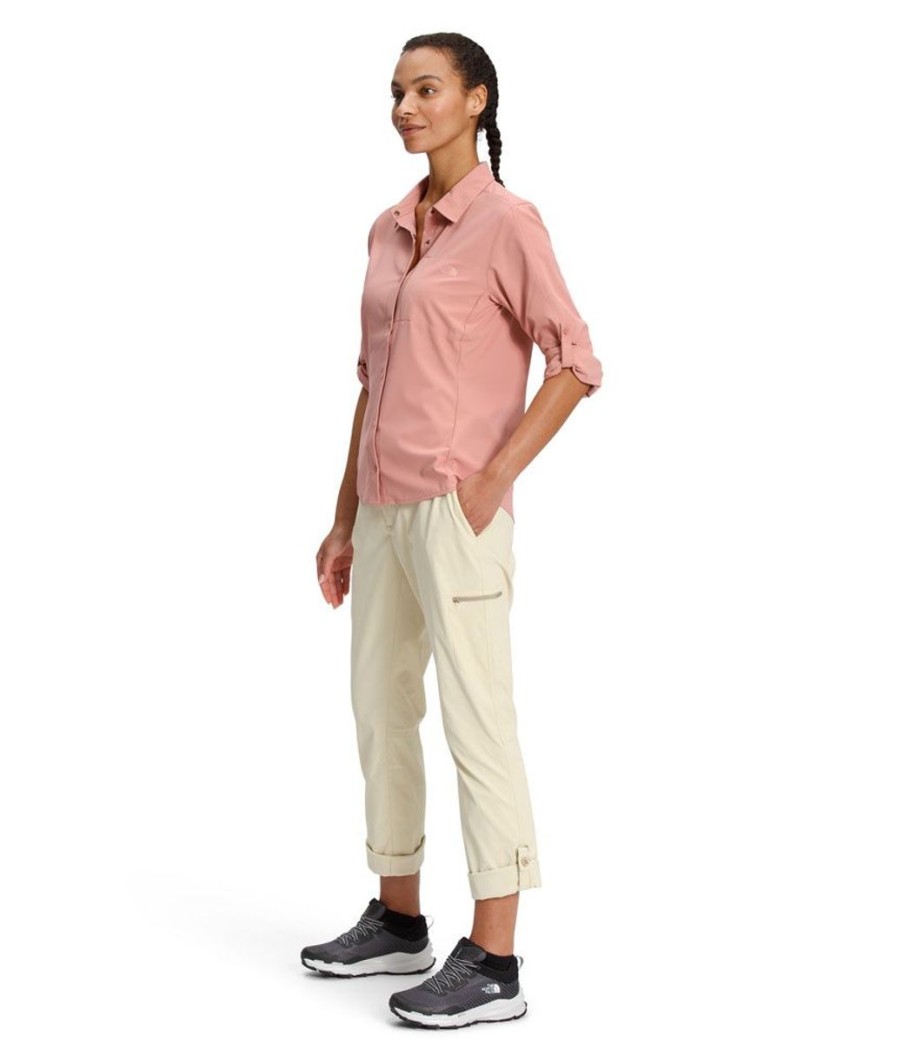 Clothing The North Face Shirts | The North Face Women'S First Trail Upf +50 Longsleeve Shirt - Rose Dawn