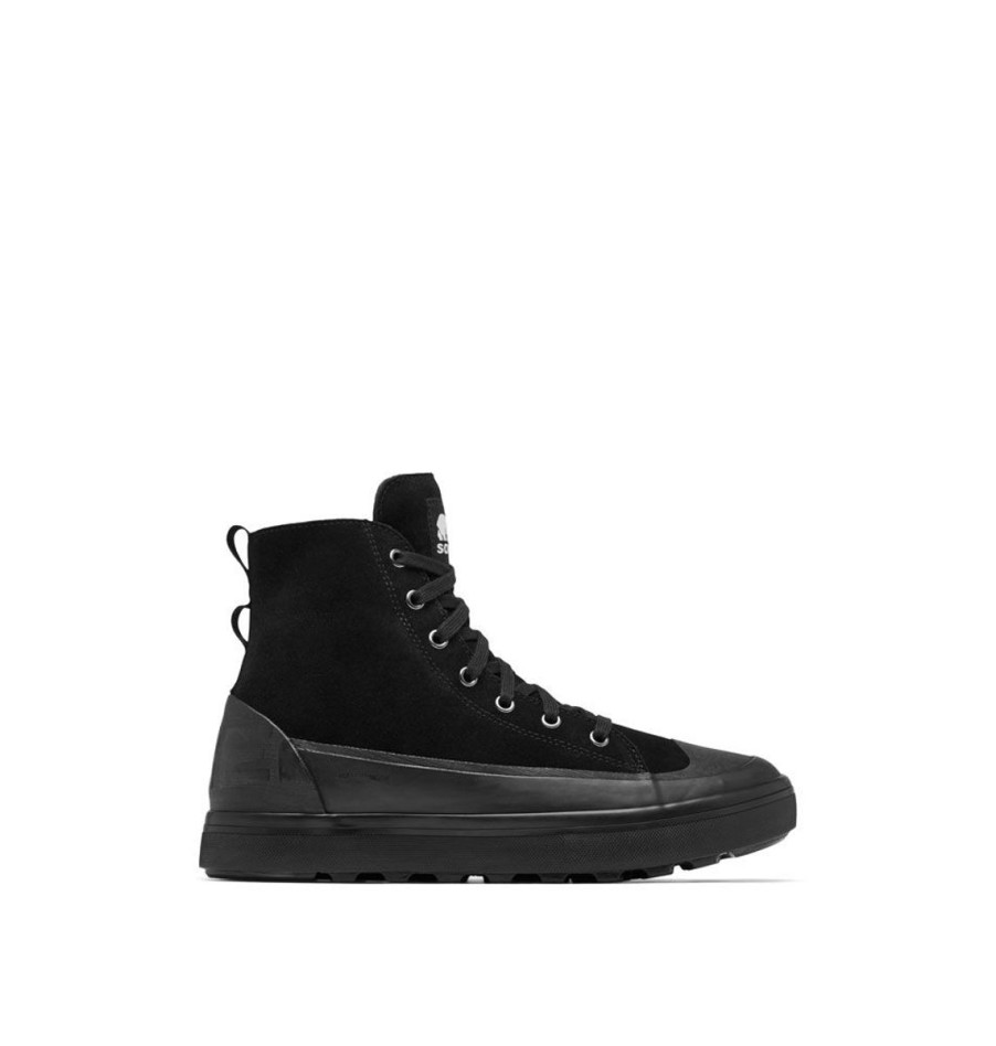 Footwear Sorel Men'S Casual Boots | Sorel Cheyanne Metro Ii Sneak Waterproof - Black/Sea Salt Blk/Sea Salt