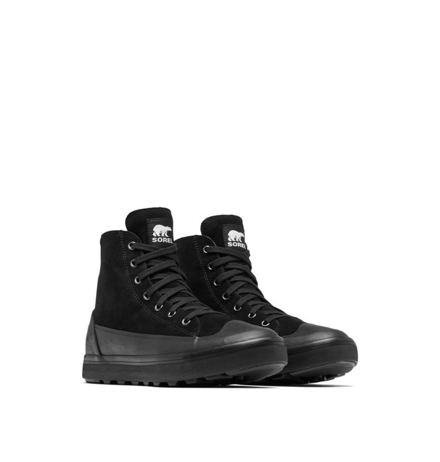 Footwear Sorel Men'S Casual Boots | Sorel Cheyanne Metro Ii Sneak Waterproof - Black/Sea Salt Blk/Sea Salt