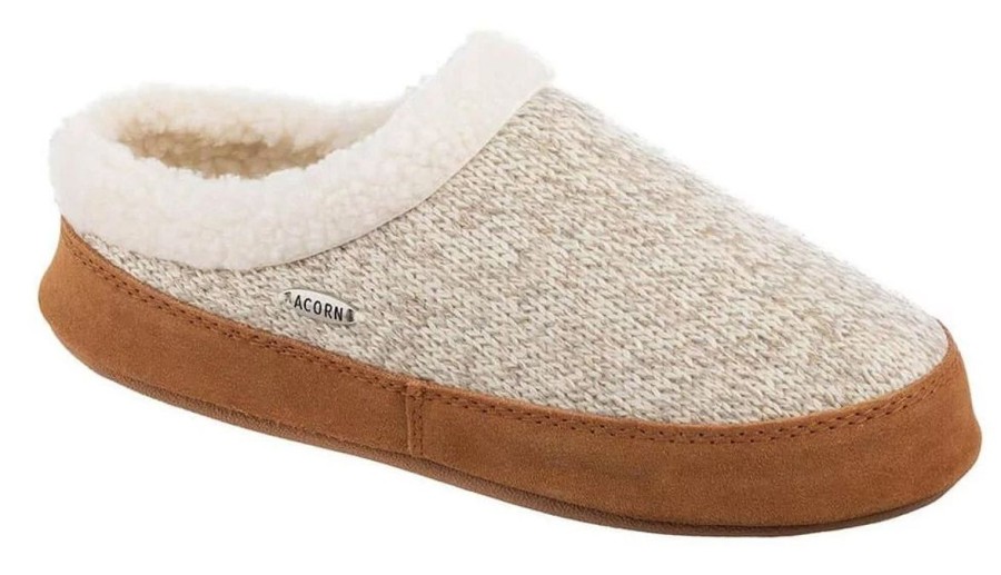 Footwear Acorn | Acorn Women'S Mule Ragg Slipper - Oatmeal Heather