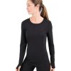 Clothing Terramar Baselayers | Terramar Women'S Cloud Nine 2.0 Scoop - Black