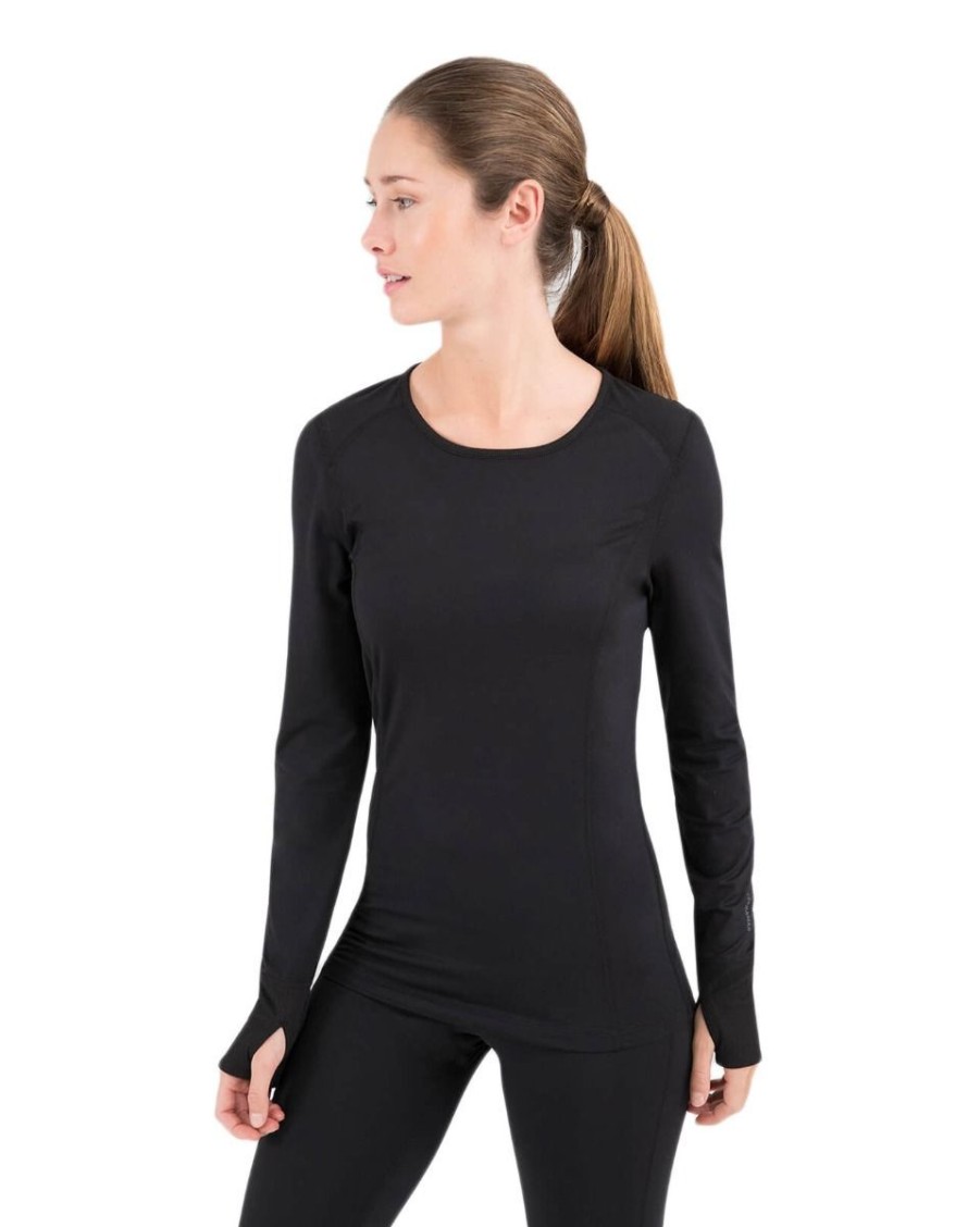 Clothing Terramar Baselayers | Terramar Women'S Cloud Nine 2.0 Scoop - Black