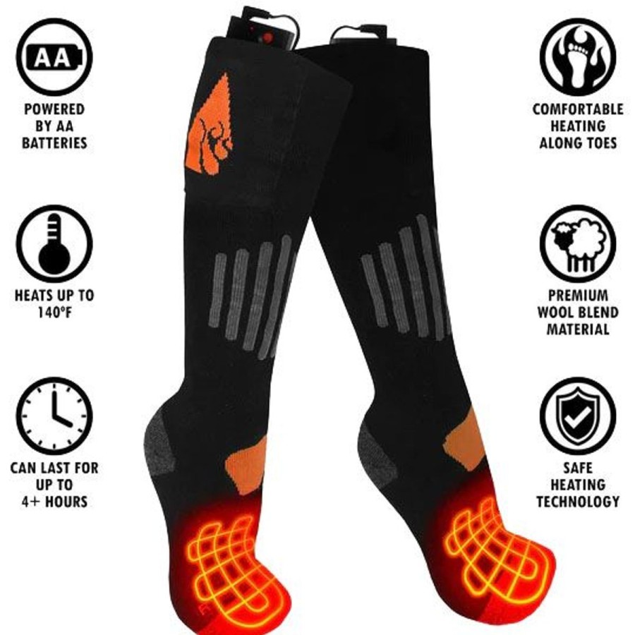 Footwear Actionheat Men'S Socks | Actionheat Heated Socks Aa Battery