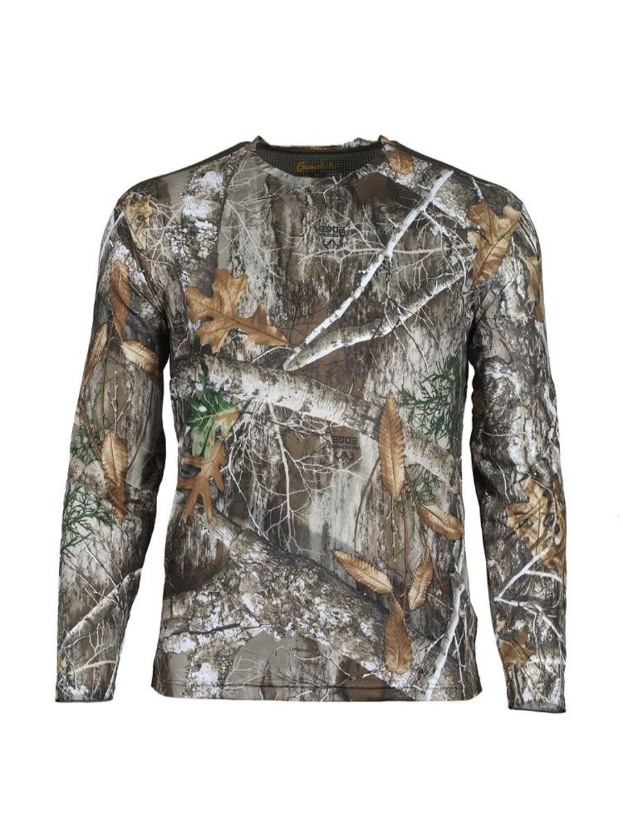 Hunting Gamehide | Gamehide Mens' Rapid-Wick Hunt Long-Sleeve Tee - Realtree Edge