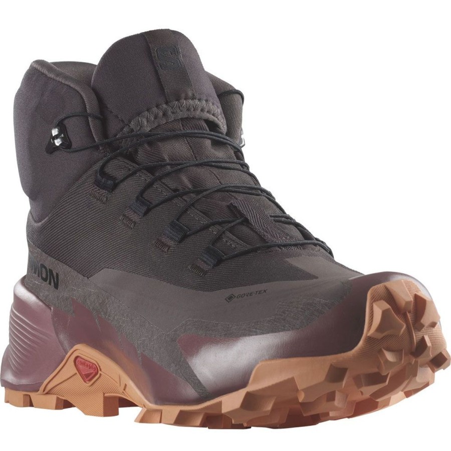 Footwear Salomon Women'S Hiking Boots | Salomon Women'S Cross Hike 2 Mid Gtx Hiking Boot - Shale/Wild Ginger/Coral Gold