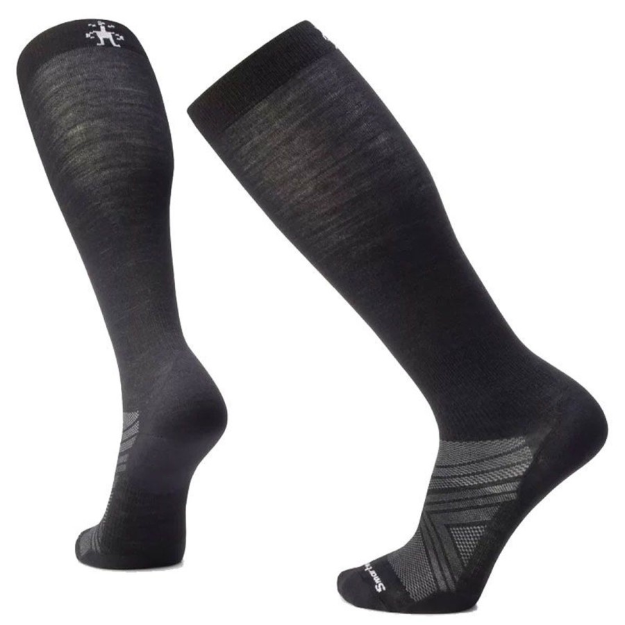 Footwear Smartwool Men'S Socks | Smartwool Ski Zero Cushion Extra Stretch Over The Calf Sock Black