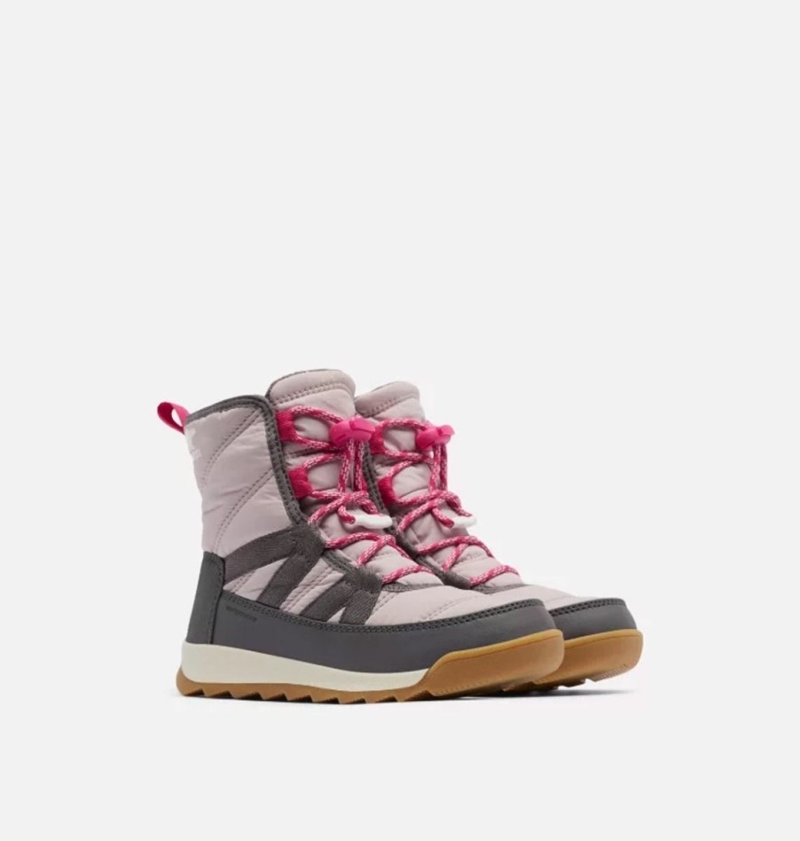 Footwear Sorel Kids' Boots | Sorel Youth Whitney Ii Short Lace Boot - Vapor/Pulse