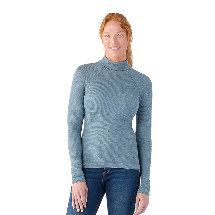 Clothing Smartwool Shirts | Smartwool W Merino Rib Turtleneck Lead Heather