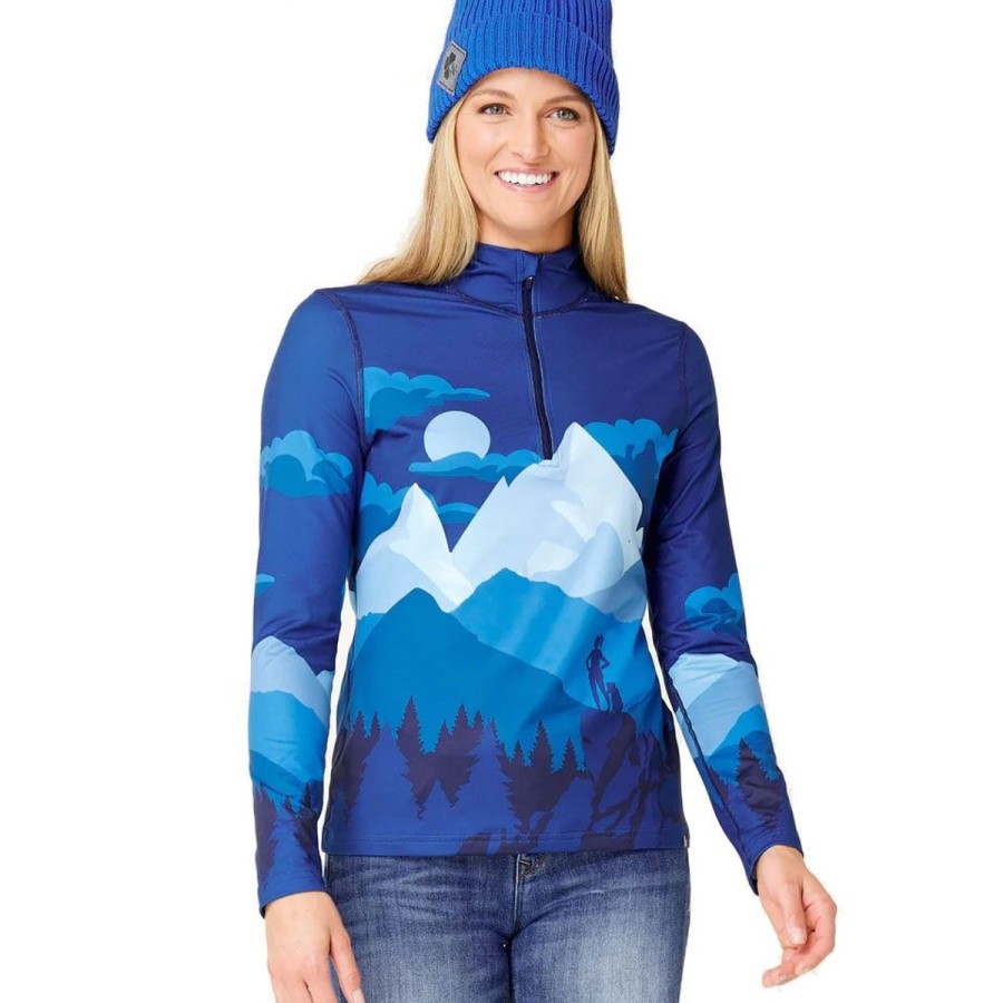 Clothing Krimson Klover Baselayers | Krimson Klover Womens' Bridger Baselayer Top - Blue Hiker Blue