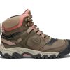 Footwear Keen Women'S Hiking Boots | Keen Women'S Keen Ridge Flex Waterproof Boot - Timberwolf/Brick Dust