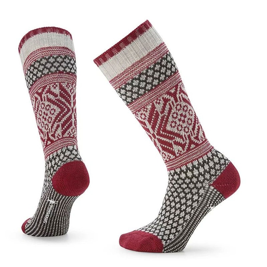 Footwear Smartwool Women'S Socks | Smartwool Womens' Everyday Popcorn Snowflake Crew Sock - Ash