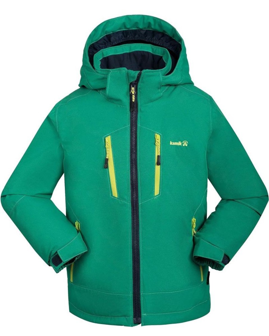 Clothing Kamik Boys' Clothing | Kamik Boys' Hux Solid Jacket Midnight/Green