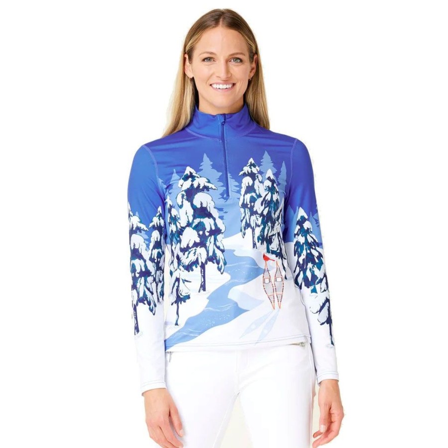 Clothing Krimson Klover Baselayers | Krimson Klover Womens' Whiteout Top Strong Blue