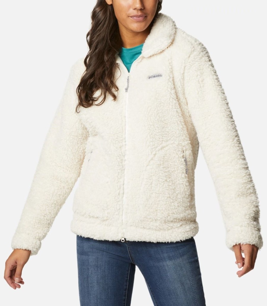 Clothing Columbia Jackets | Columbia Women'S Winter Pass Sherpa Full Zip Jacket - Chalk